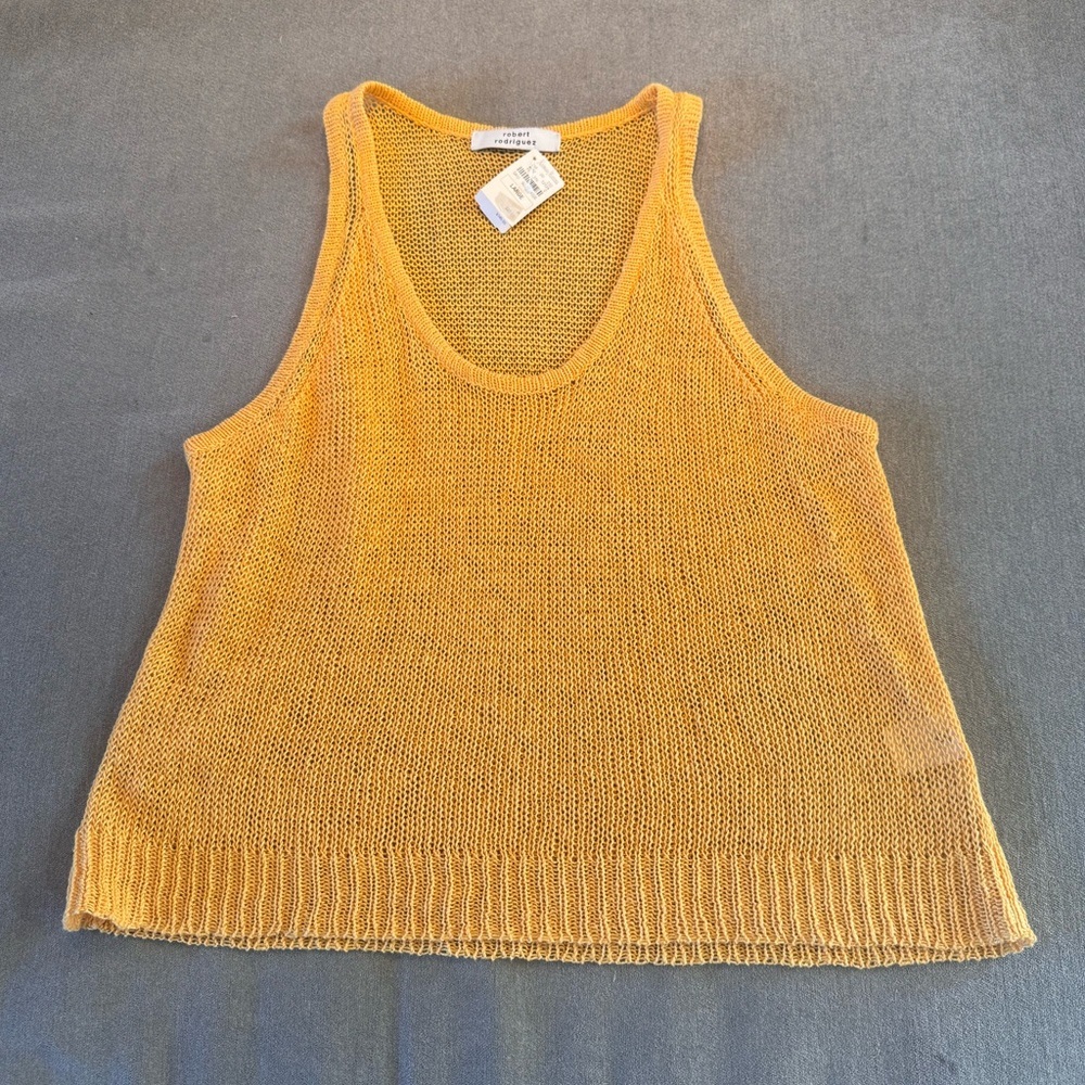 NWT Robert Rodriguez Orange Loose Knit Tank